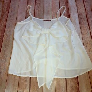 Bow Detail White Tank